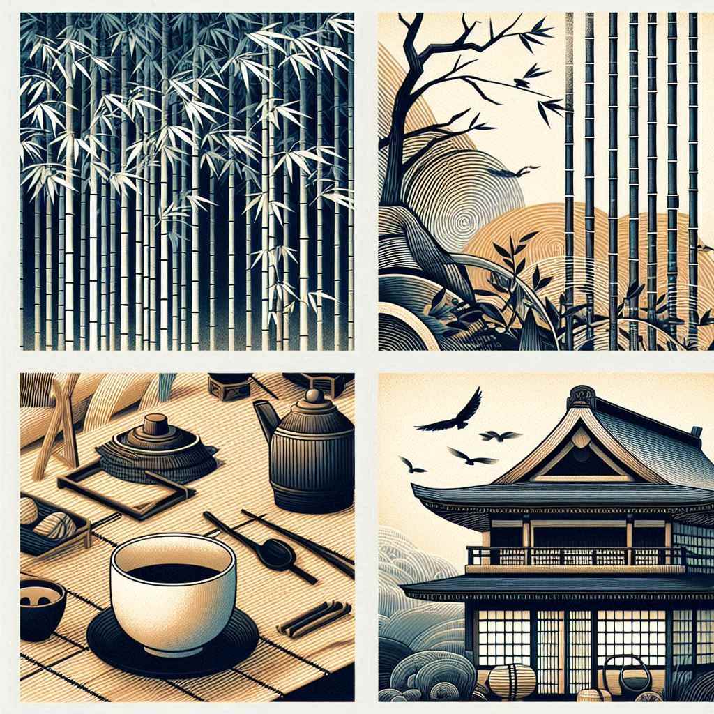 Klassische Haiku mit Bambus