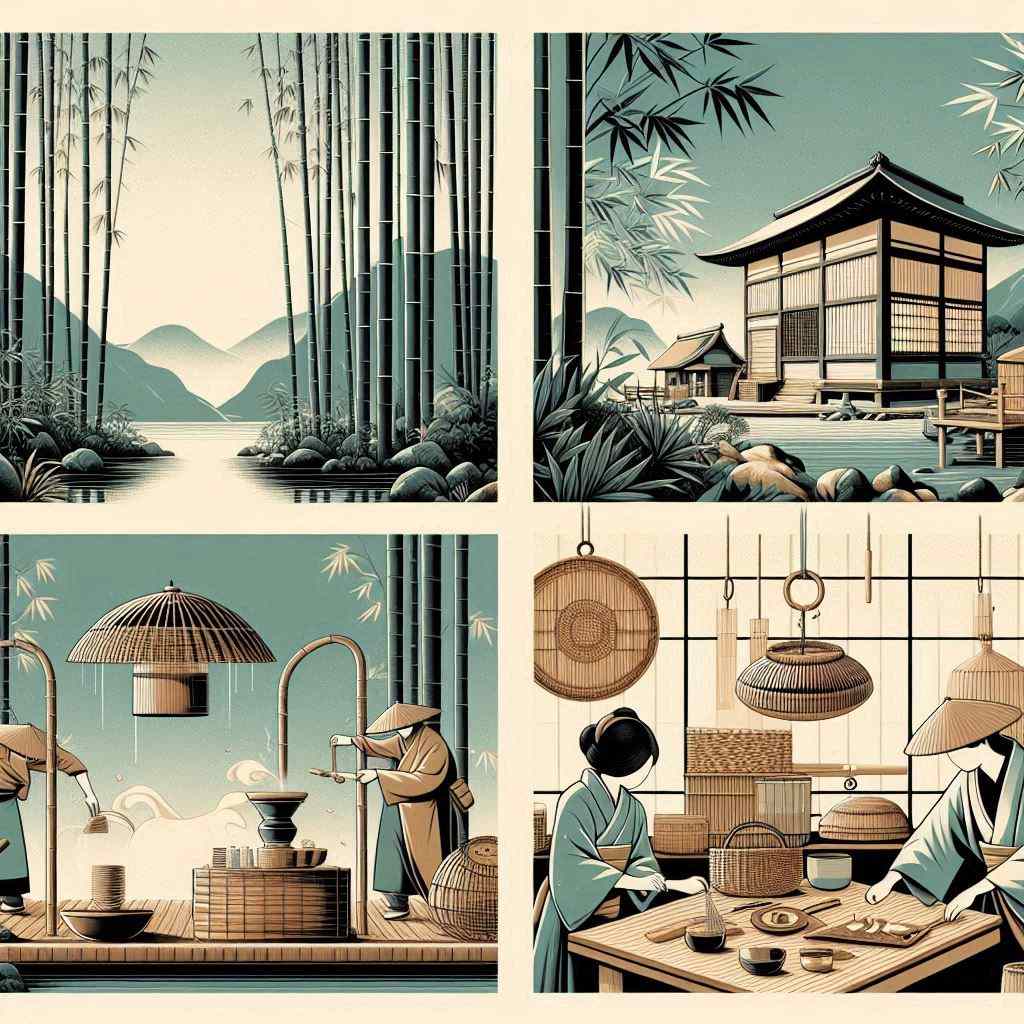 Klassische Haiku mit Bambus