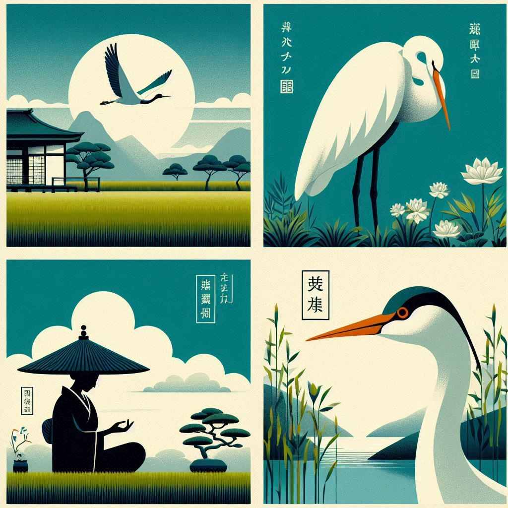 Der Kranich im Haiku